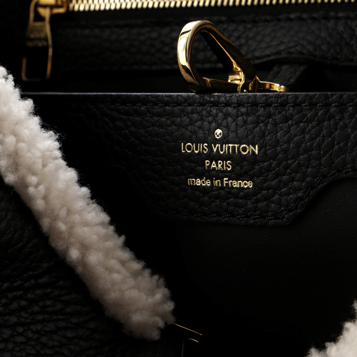 Louis Vuitton Capucines Bag Leather with Shearling BB