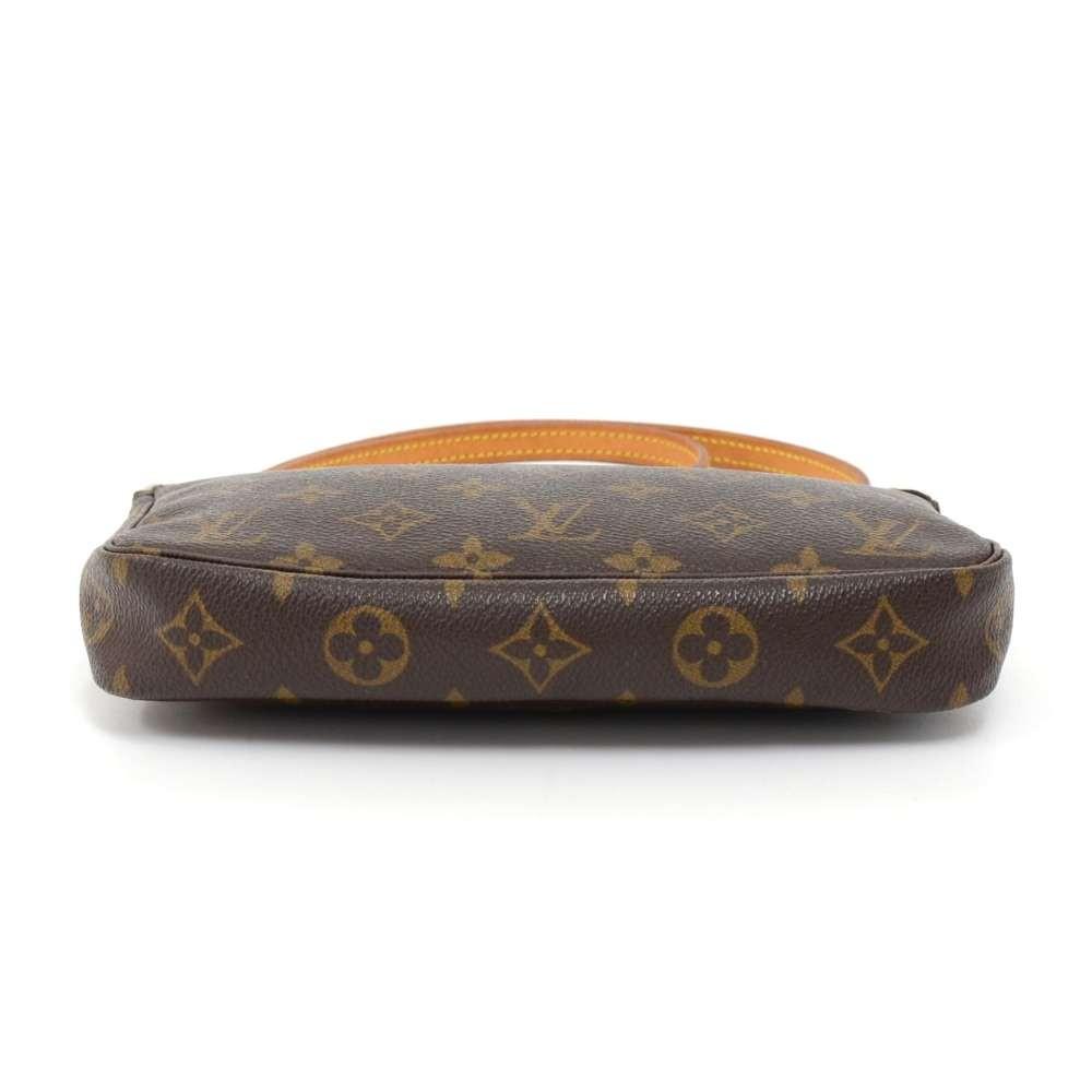 Louis Vuitto Pochette Accessoires Monogram Canvas Evening Bag with Long Strap