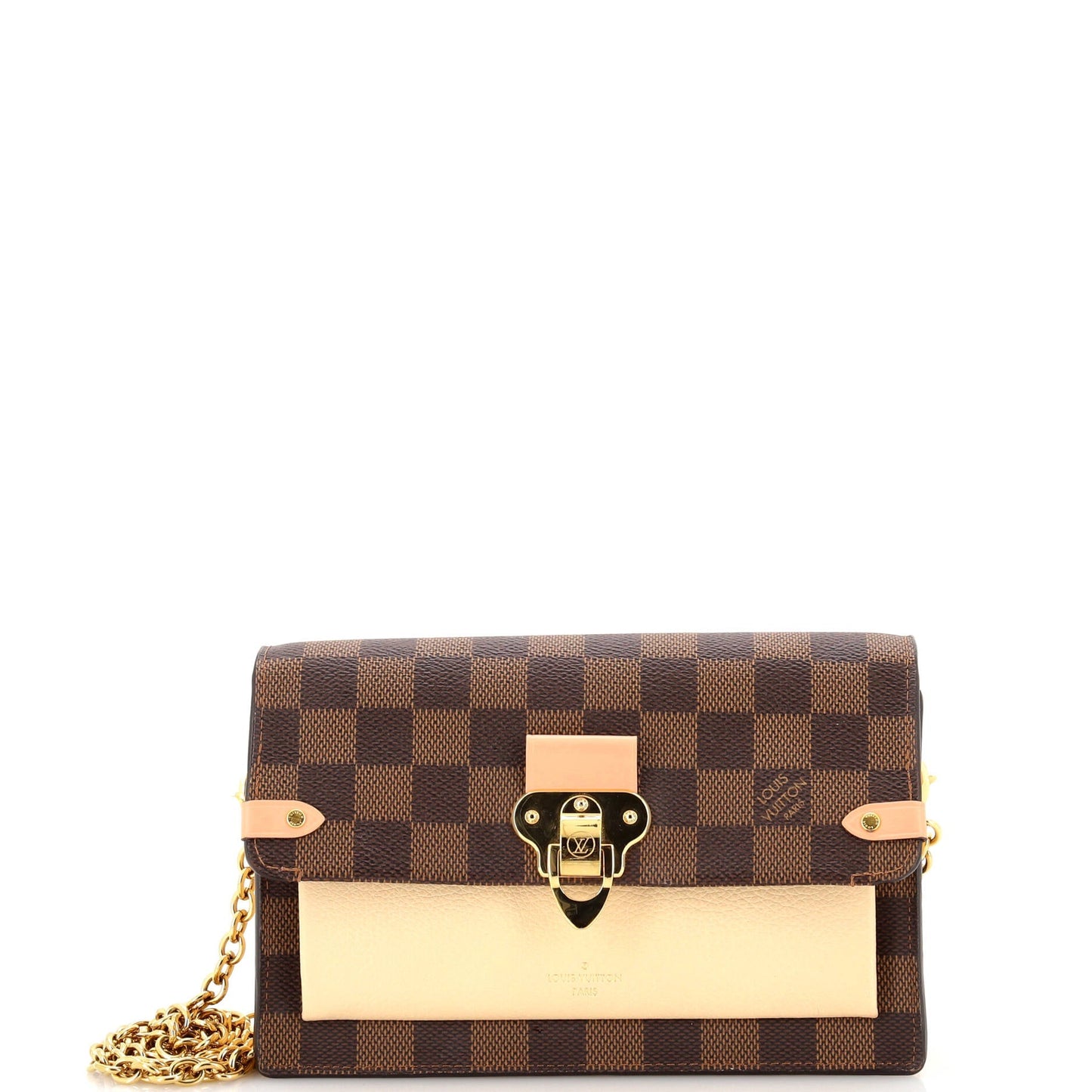 Louis Vuitton Vavin Chain Wallet NM Damier with Leather