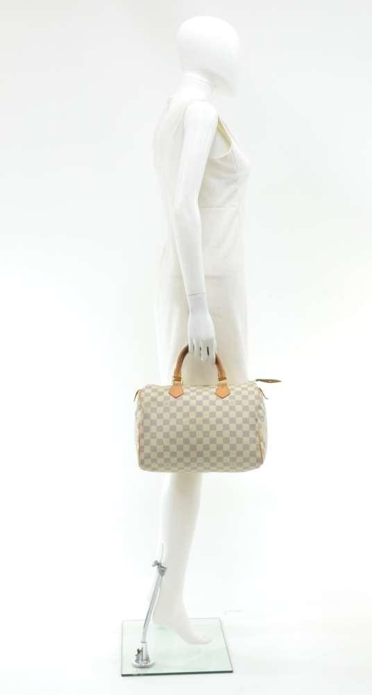 Louis Vuitto Speedy 30 Damier Azur Canvas City Handbag