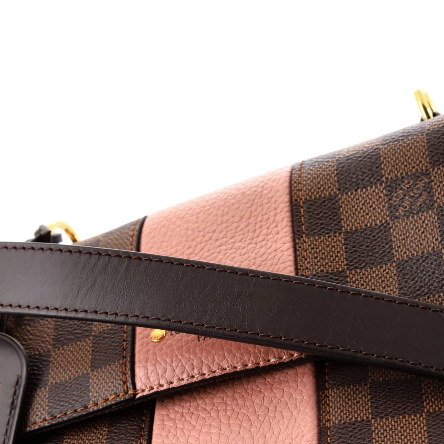 Louis Vuitton Bond Street Handbag Damier with Leather MM