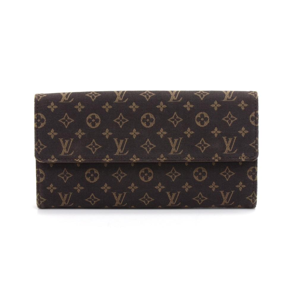 Louis Vuitto Ebene Mini Lin Monogram Canvas Bifold Wallet