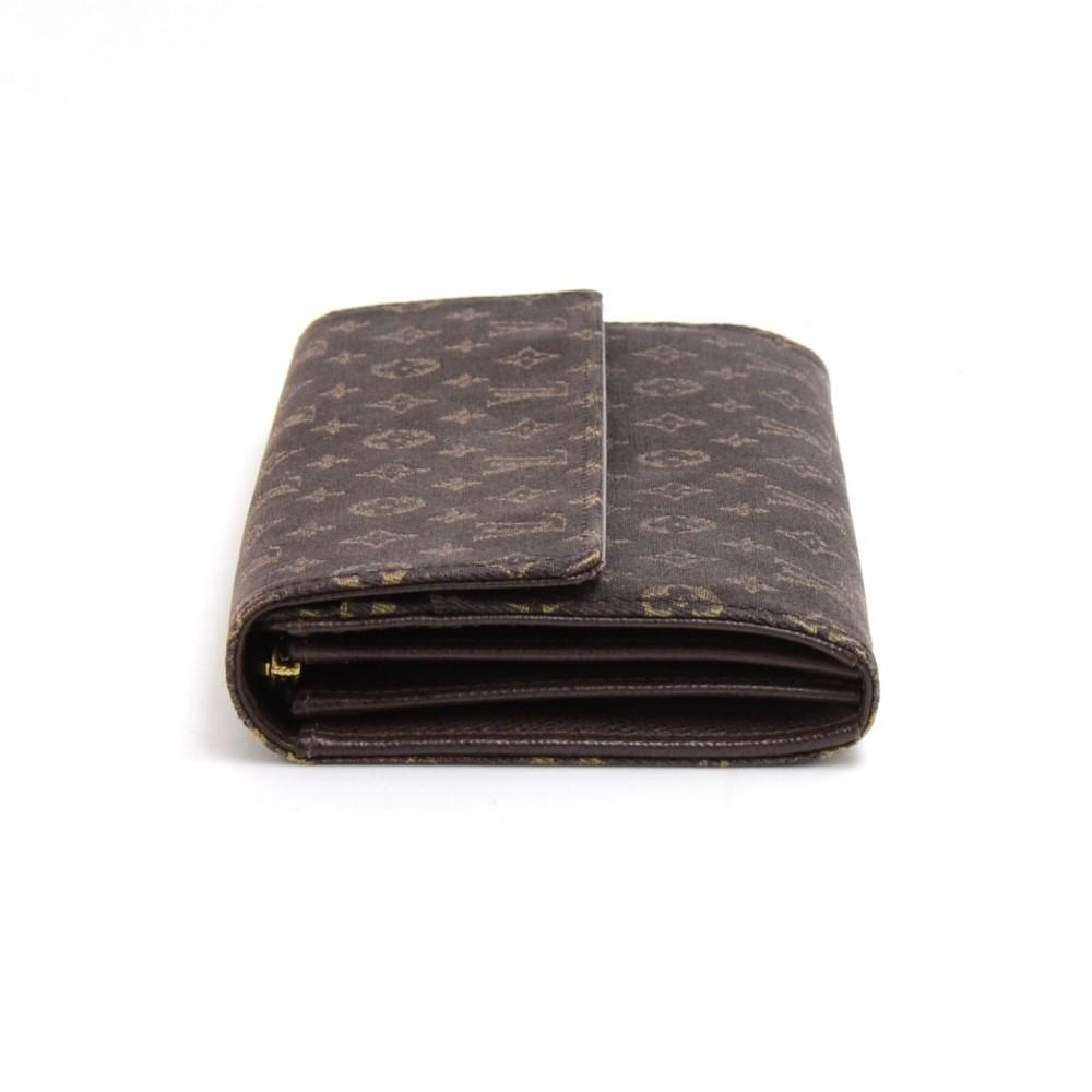 Louis Vuitto Ebene Mini Lin Monogram Canvas Bifold Wallet