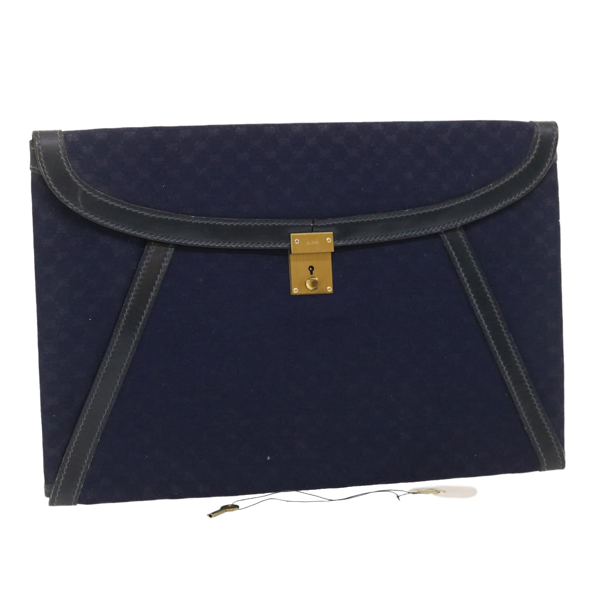 GUCCI Micro GG Canvas Clutch Bag Navy 29798