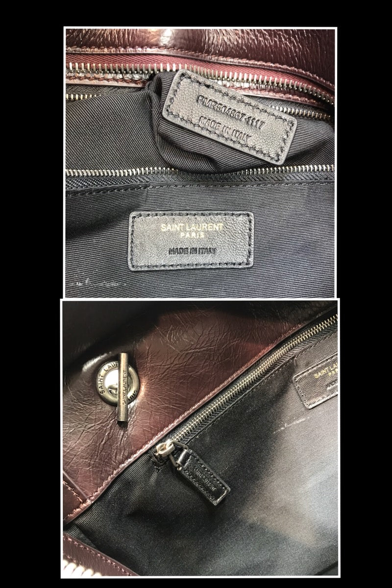 GLAMI Niki Shopping Bag Burgundy For Women 13.8in/35cm YSLÃ‚Â 