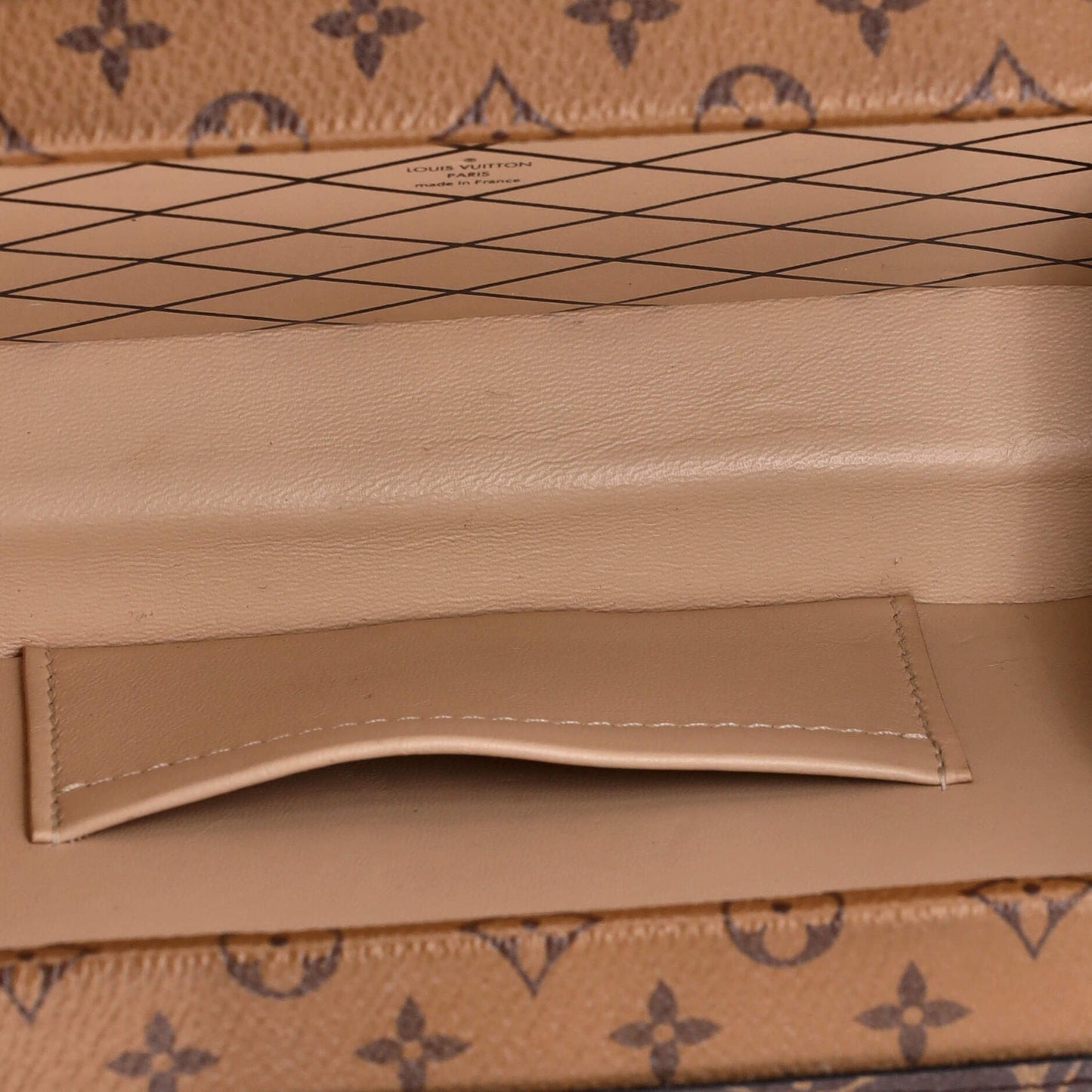 Louis Vuitton Petite Malle Handbag Reverse Monogram Canvas