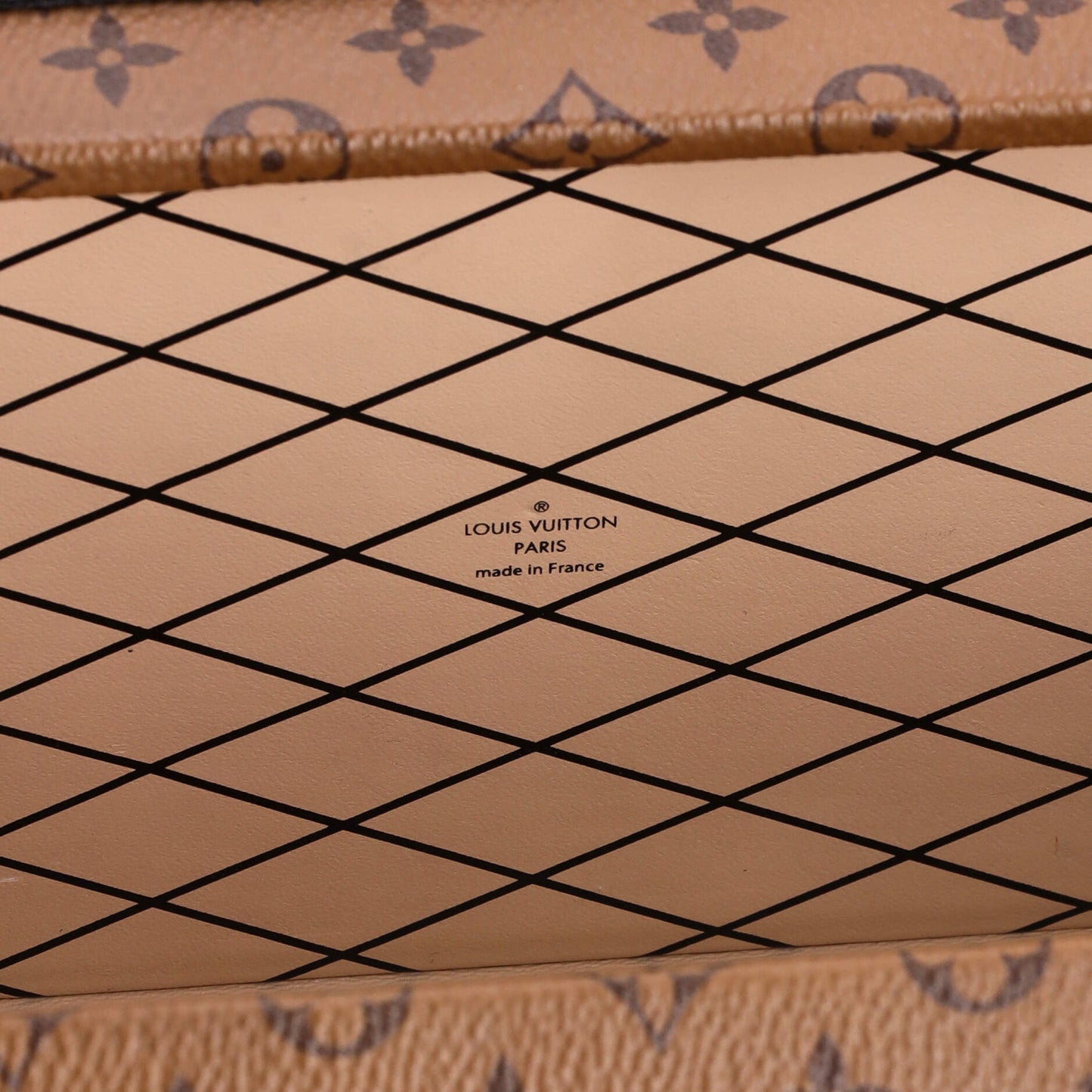 Louis Vuitton Petite Malle Handbag Reverse Monogram Canvas