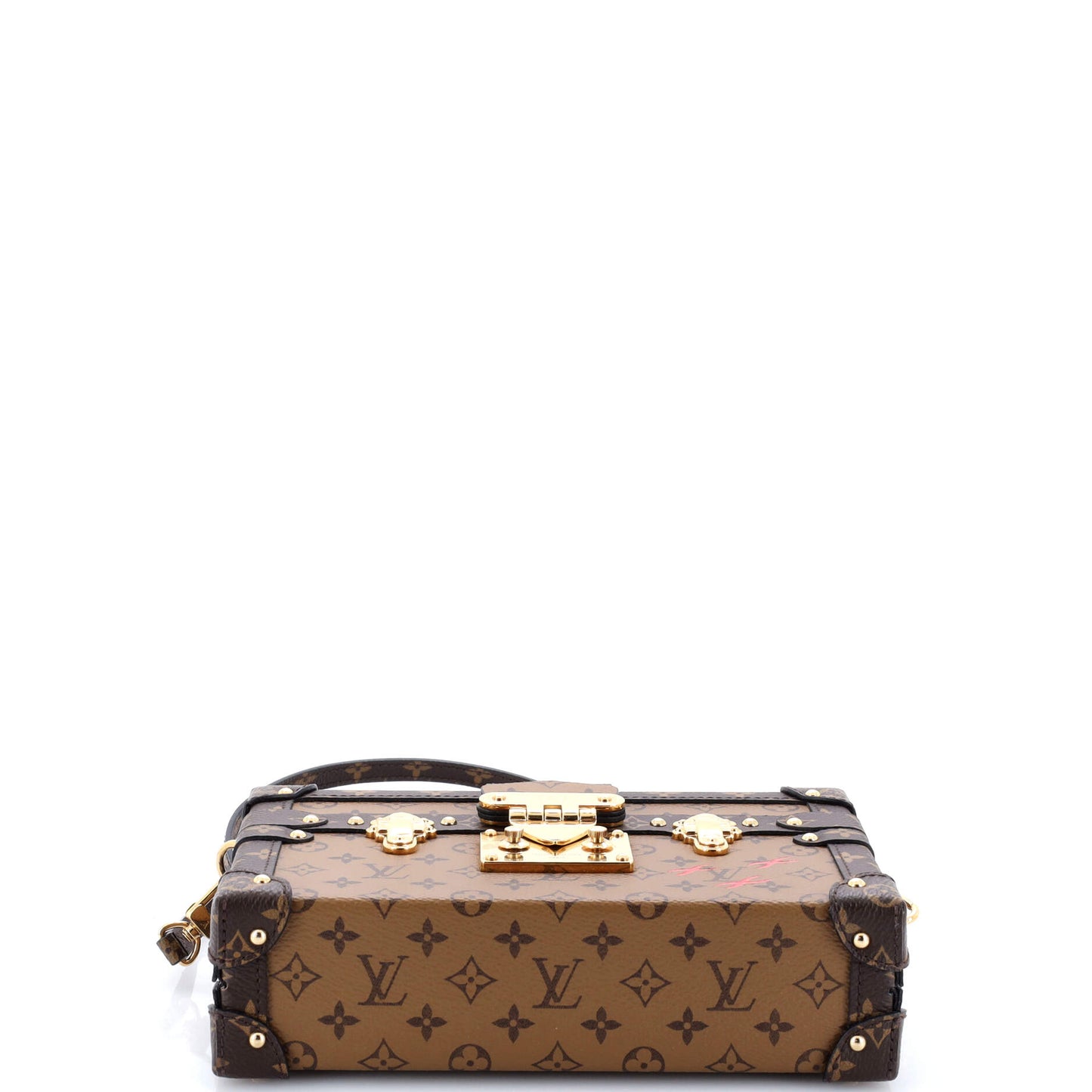 Louis Vuitton Petite Malle Handbag Reverse Monogram Canvas