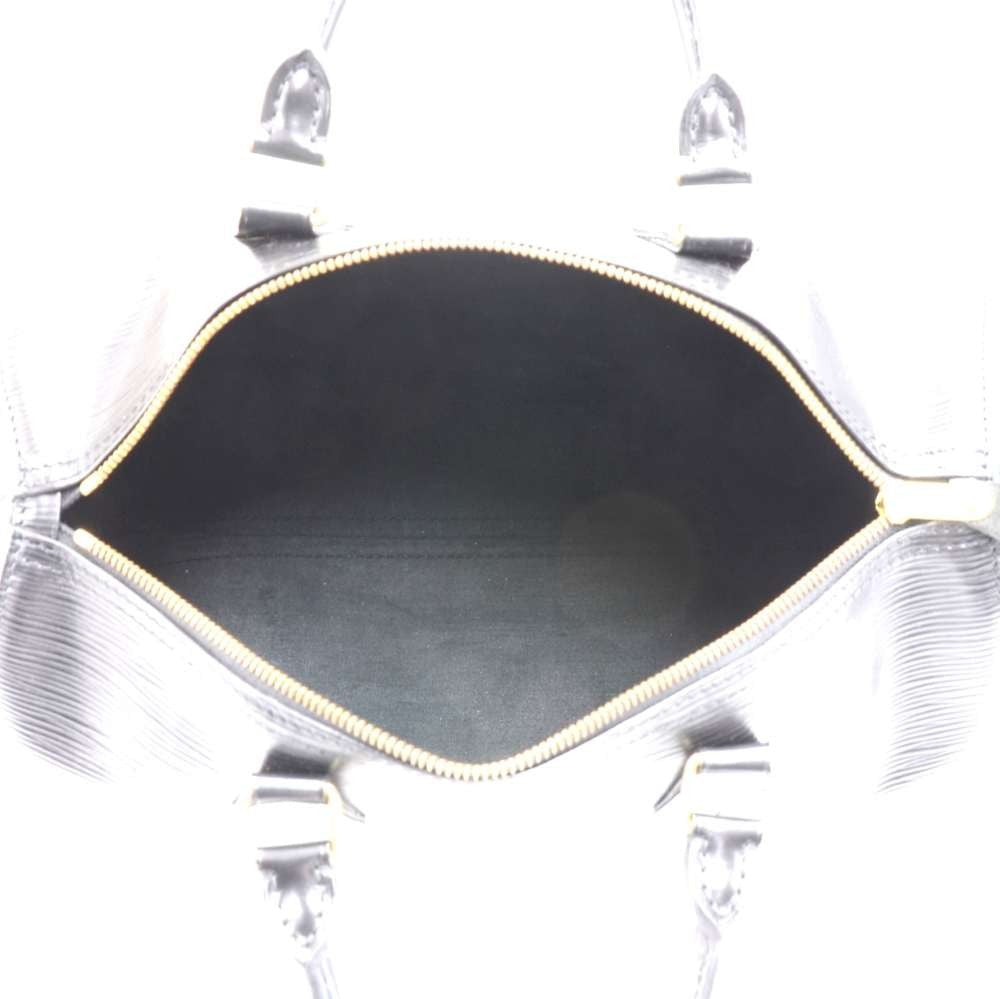 Louis Vuitto Speedy 30 Black Epi Leather City Handbag