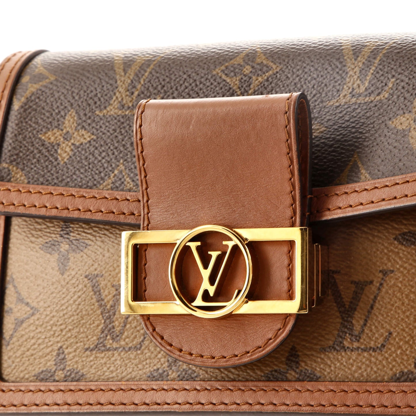 Louis Vuitton Dauphine Chain Wallet Reverse Monogram Canvas