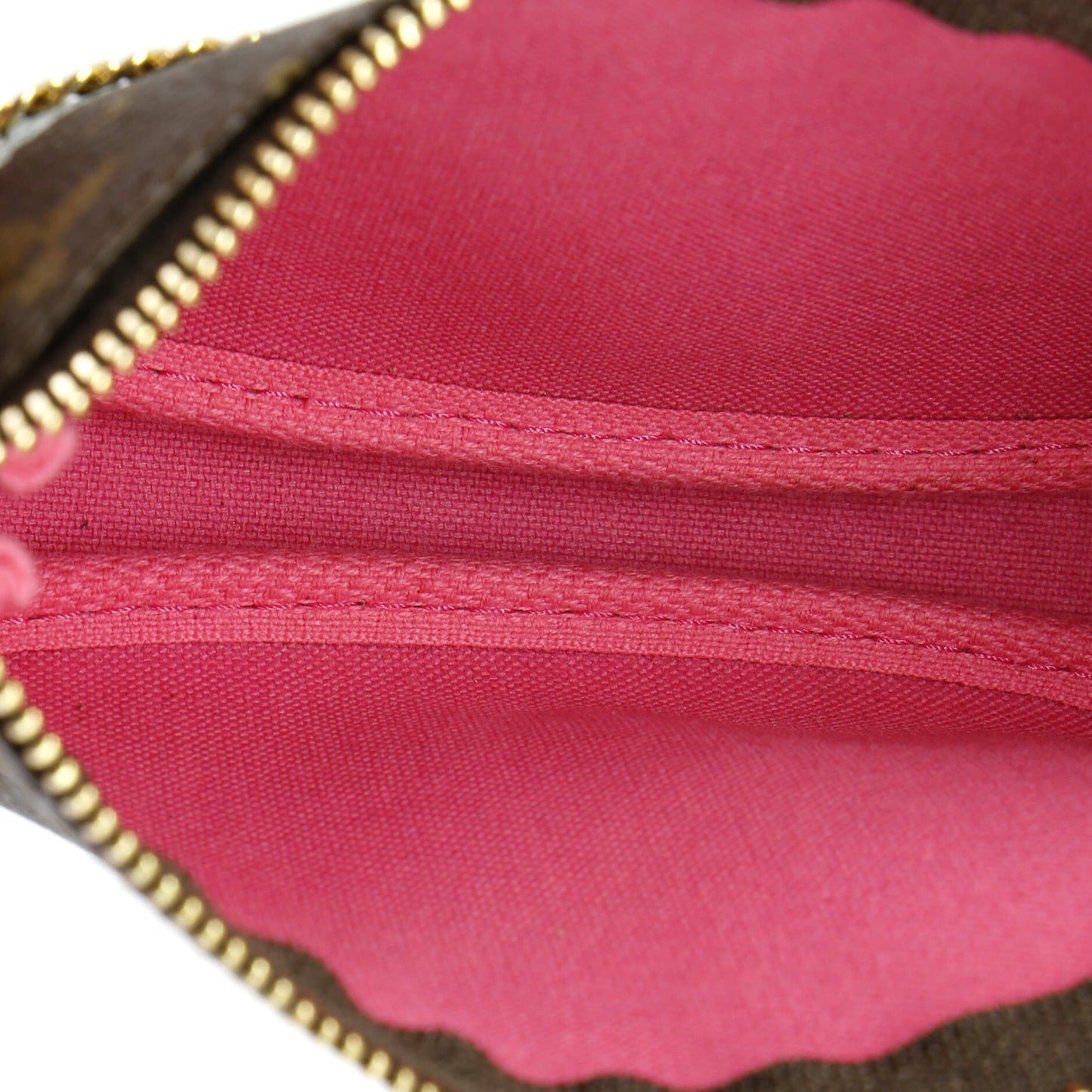 Louis Vuitton Pochette Accessoires Limited Edition Vivienne Xmas Monogram Canvas Mini