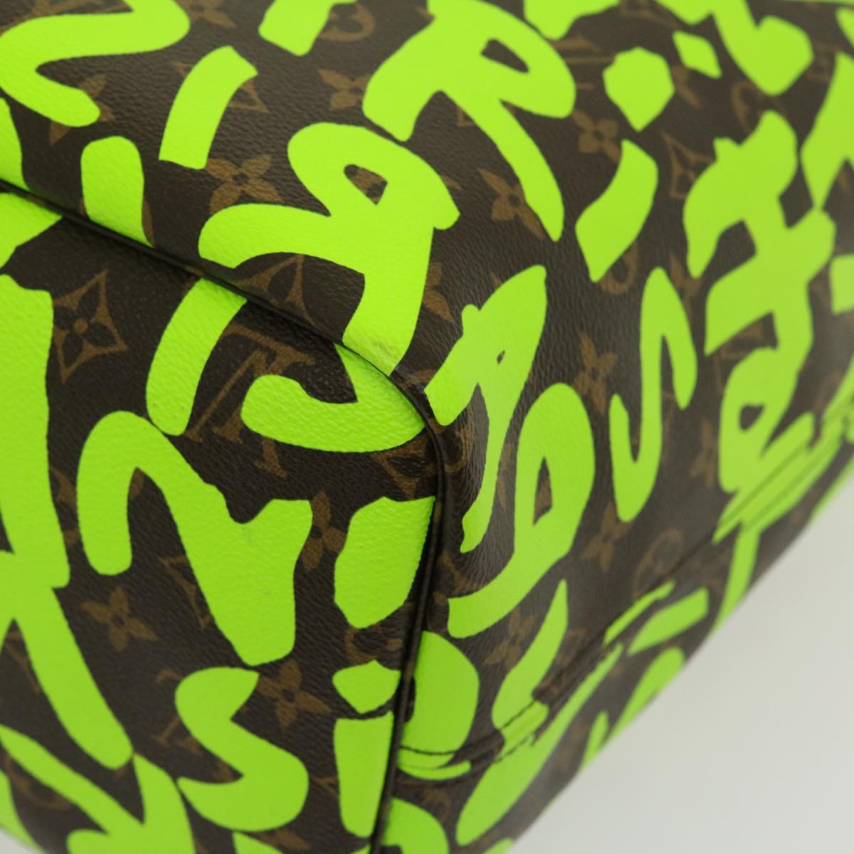 LOUIS VUITTON Monogram Graffiti Neverfull GM Tote Bag Vert M93703 LV 29943S