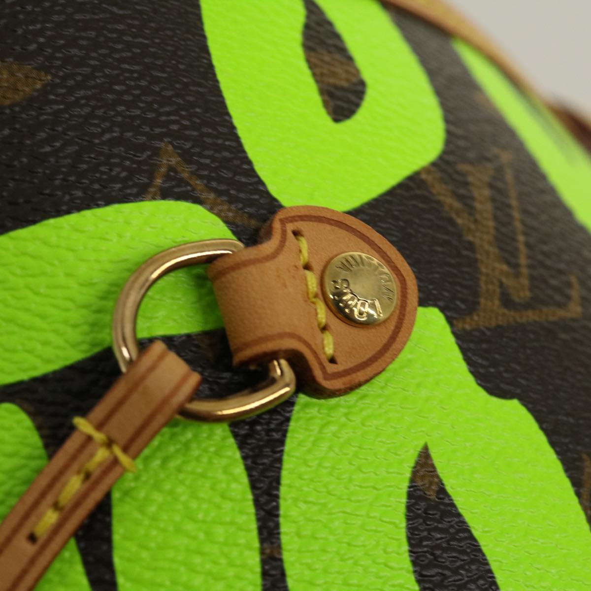 LOUIS VUITTON Monogram Graffiti Neverfull GM Tote Bag Vert M93703 LV 29943S