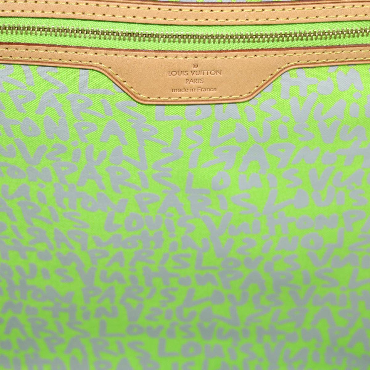 LOUIS VUITTON Monogram Graffiti Neverfull GM Tote Bag Vert M93703 LV 29943S