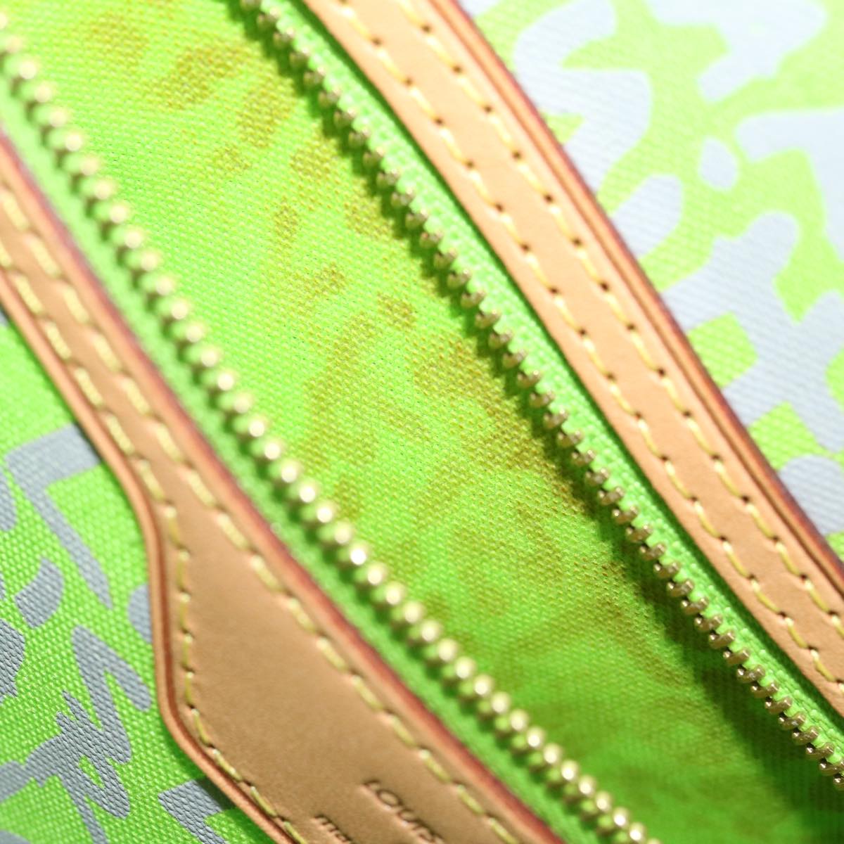 LOUIS VUITTON Monogram Graffiti Neverfull GM Tote Bag Vert M93703 LV 29943S
