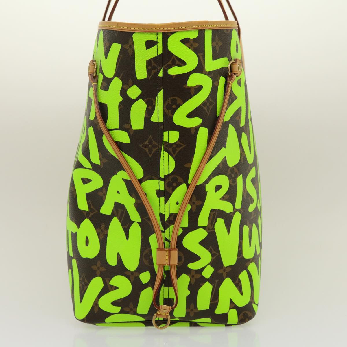 LOUIS VUITTON Monogram Graffiti Neverfull GM Tote Bag Vert M93703 LV 29943S