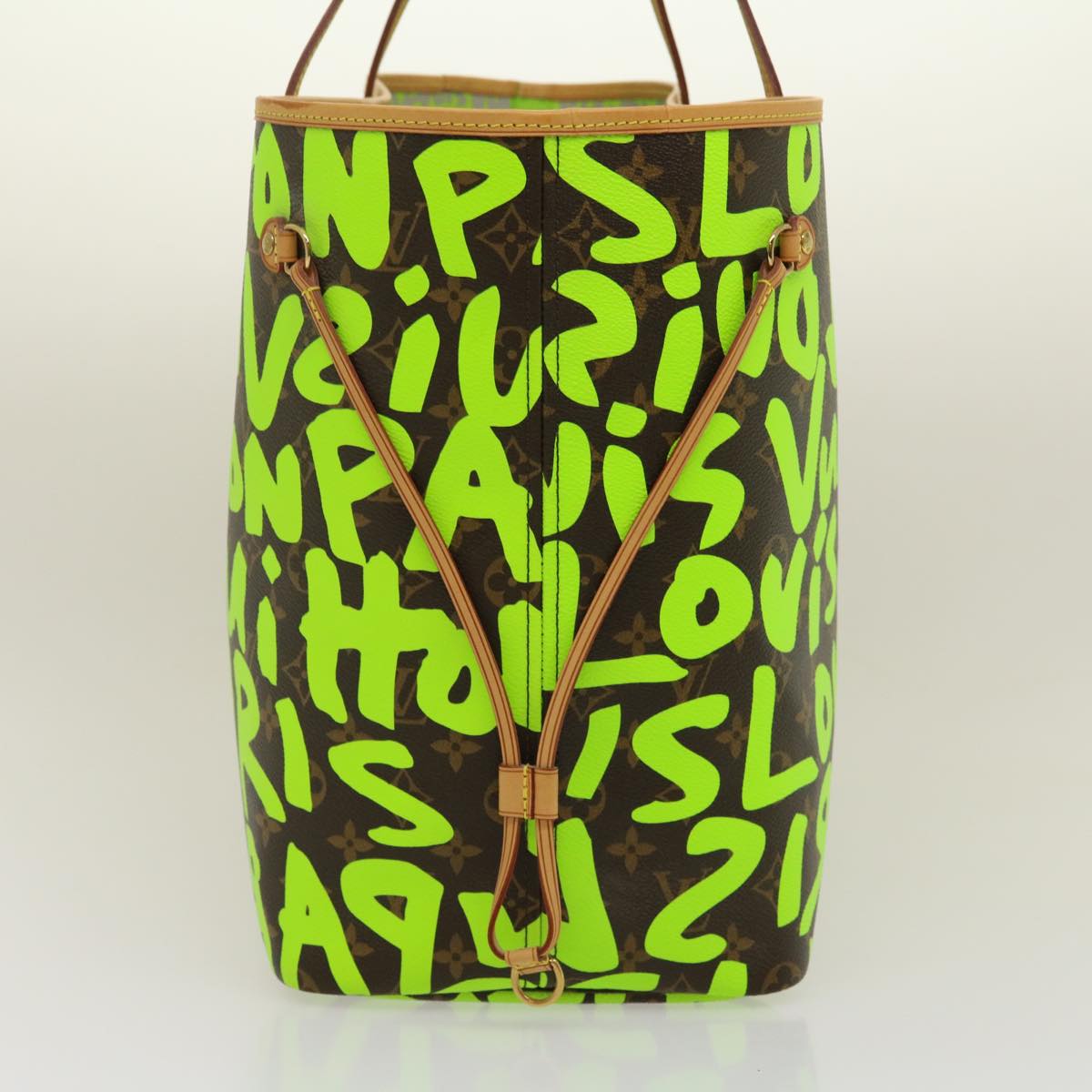 LOUIS VUITTON Monogram Graffiti Neverfull GM Tote Bag Vert M93703 LV 29943S
