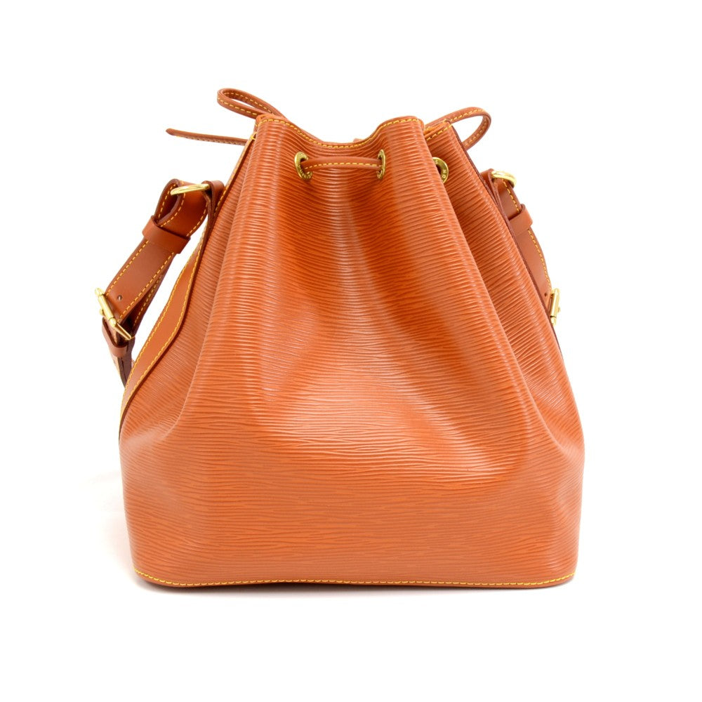 Louis Vuitto Petit Noe Orange Epi Leather Bag