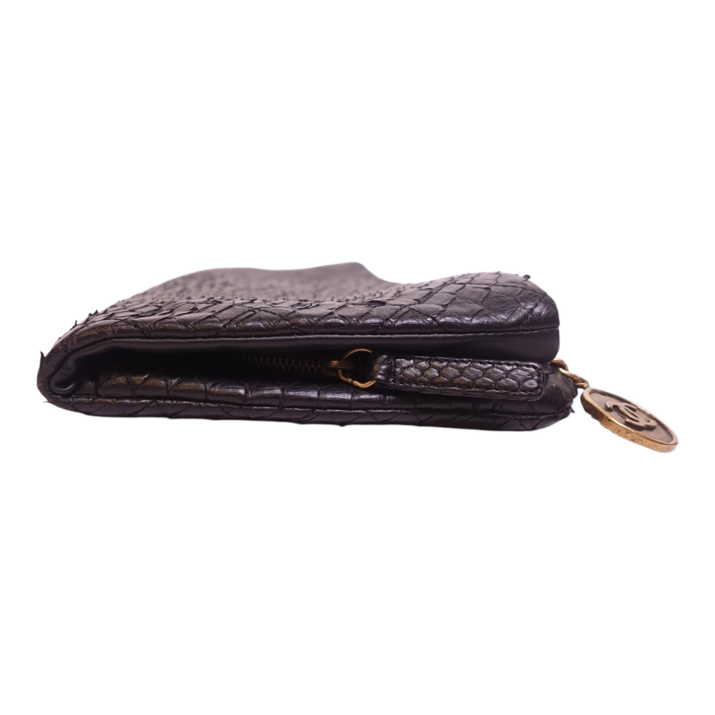 Chanel Python Medallion Clutch