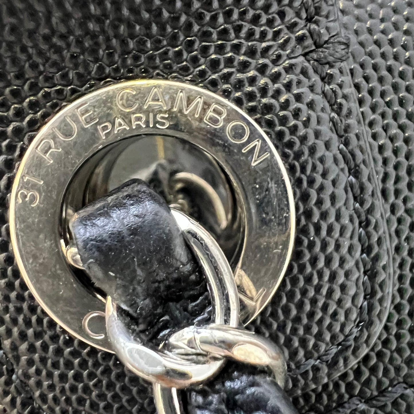 GLM-Small / Medium Deauville Tote in Black Caviar and SHW
