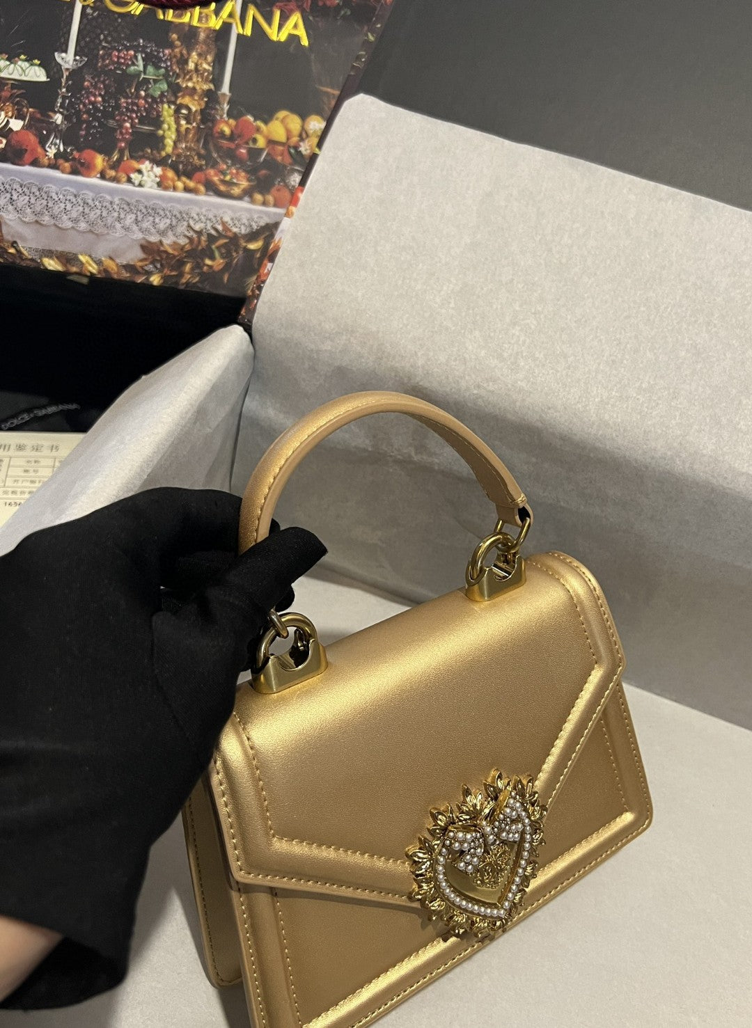 GLAMI Small Devotion Bag In Plain Gold For Women 7.5in/19cm GLAMI