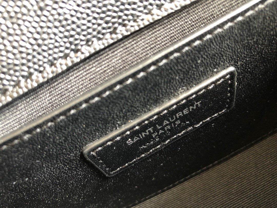 GLAMI Envelope Small Bag In Mix MatelassÃƒÂ© Grain De Poudre Black For Women 8.2in/21cm YSL 600195BOW921000