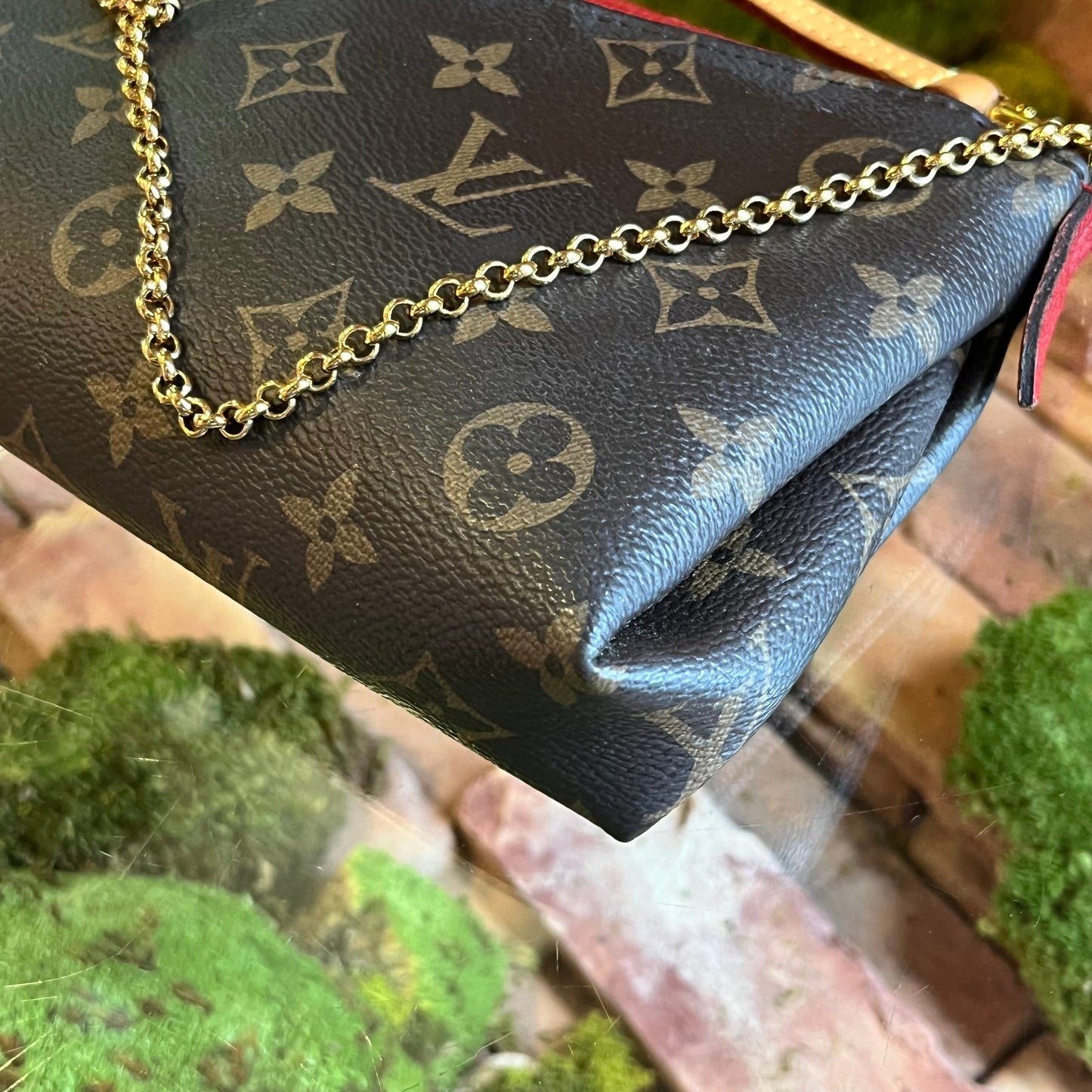 LOUIS VUITTON Pallas Clutch Monogram Canvas Crossbody