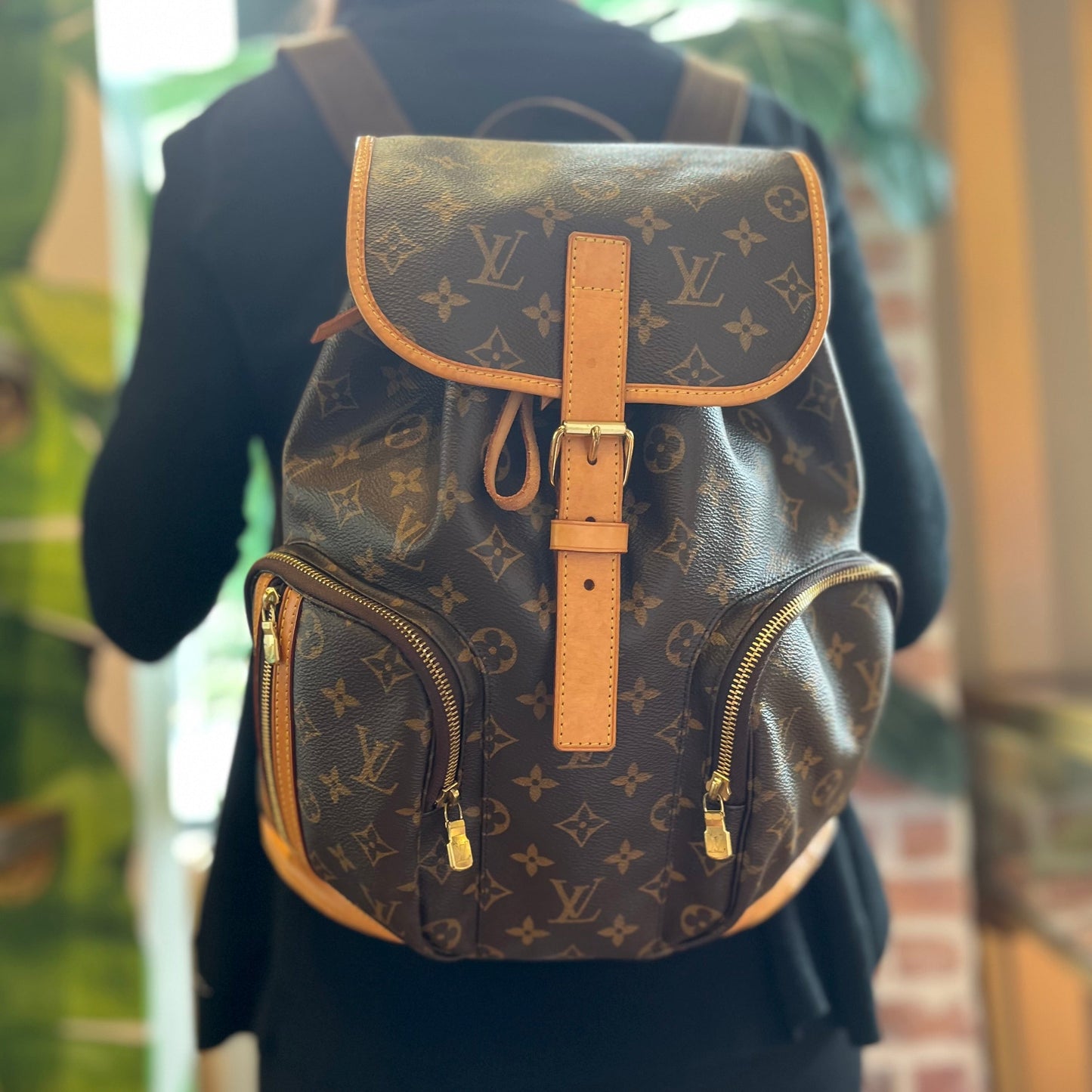 LOUIS VUITTON Bosphore Monogram Canvas Backpack