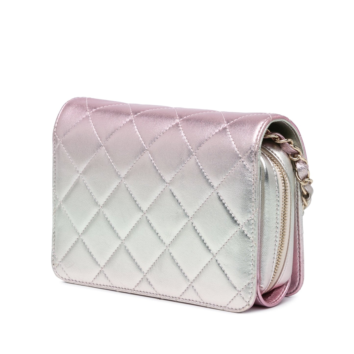 Chanel Mini Metallic Lambskin Like A Wallet Flap Bag