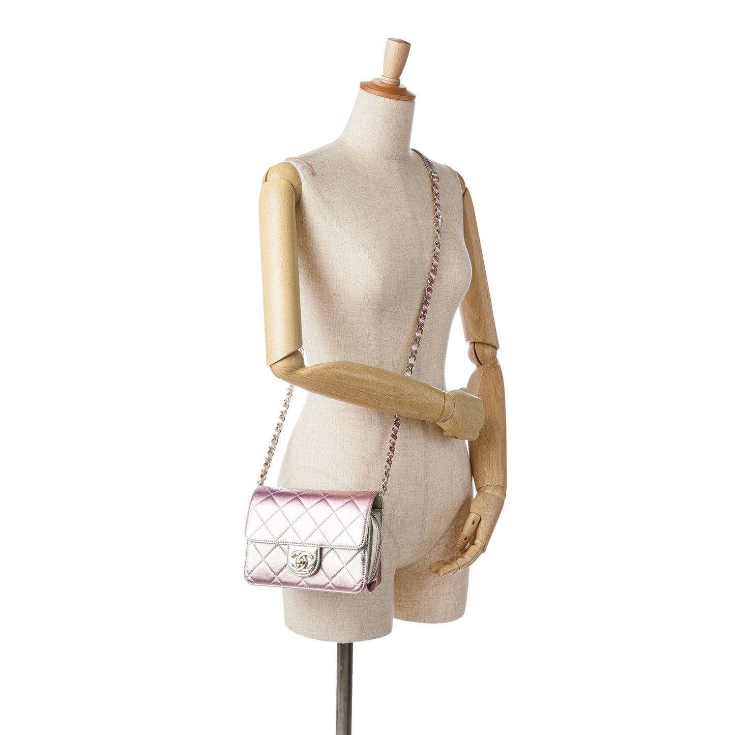 Chanel Mini Metallic Lambskin Like A Wallet Flap Bag