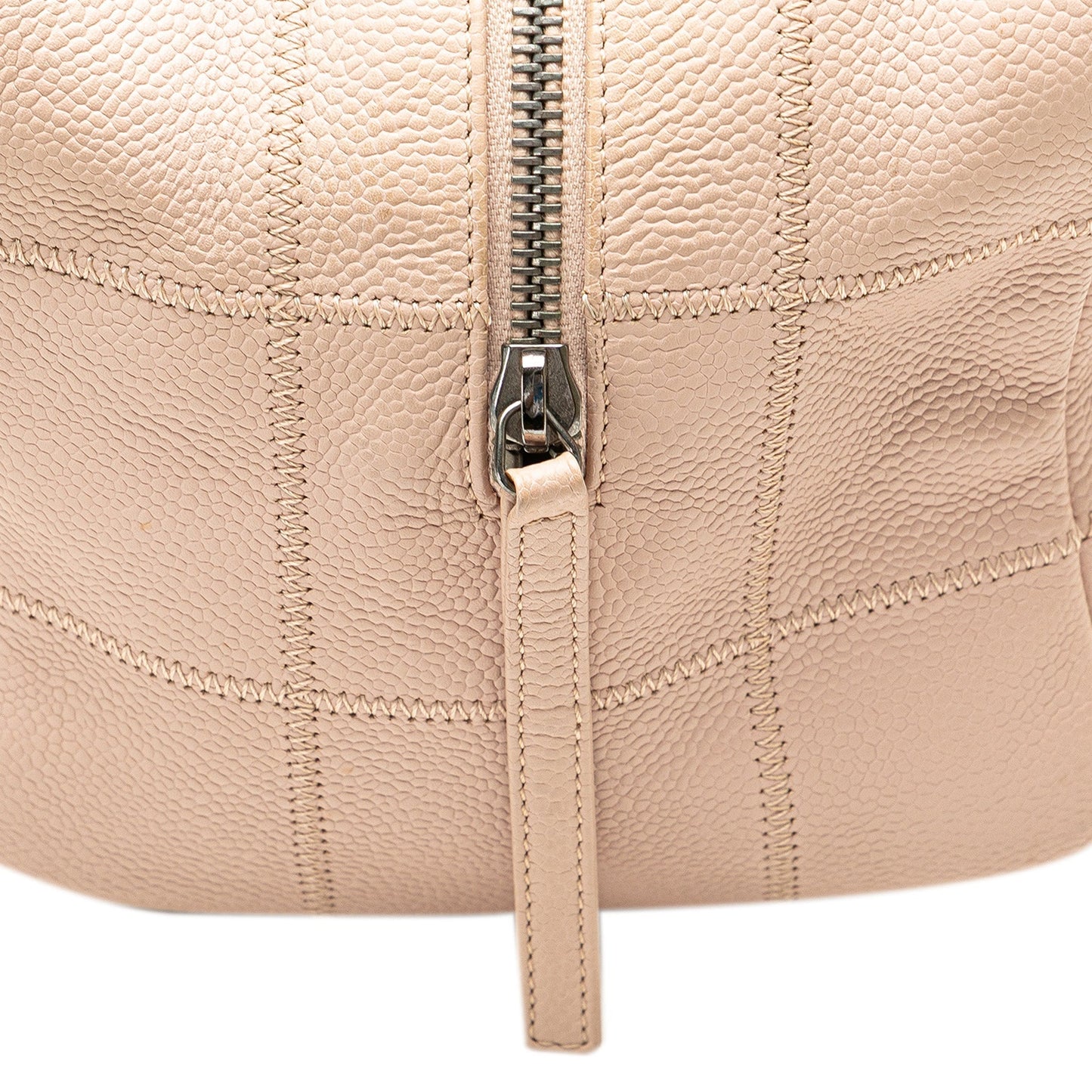 Chanel Small Choco Bar Caviar Lax Bowler Bag
