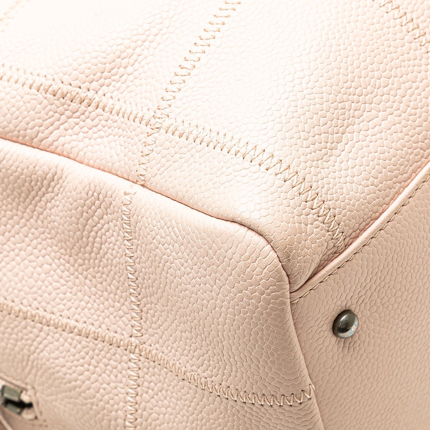 Chanel Small Choco Bar Caviar Lax Bowler Bag