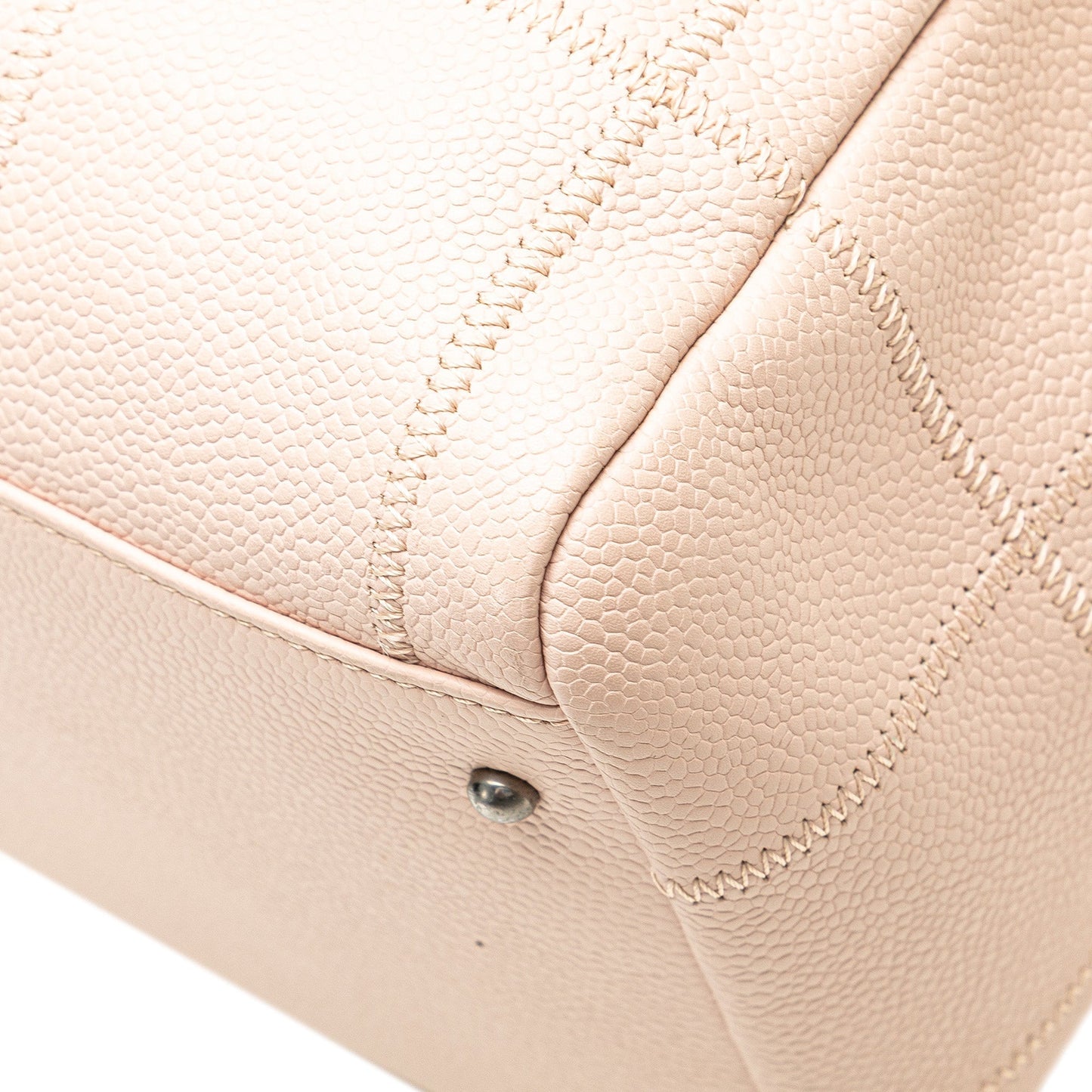 Chanel Small Choco Bar Caviar Lax Bowler Bag