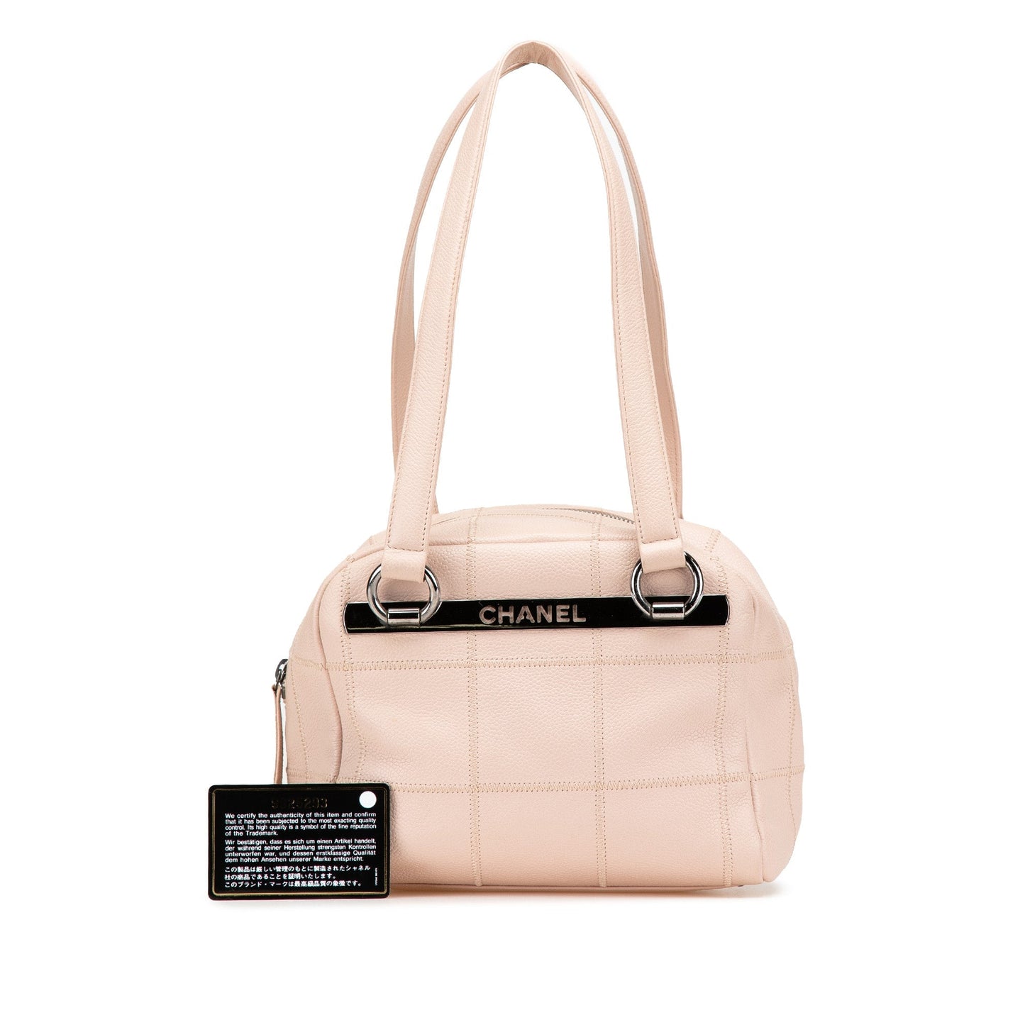 Chanel Small Choco Bar Caviar Lax Bowler Bag
