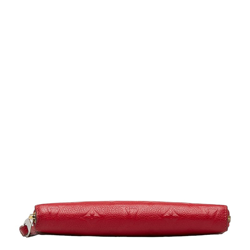 Louis Vuitton Monogram Implant Jeep Wallet Long Wallet M63691 Scarlet Red Car Friser Ladies Louis Vuitton