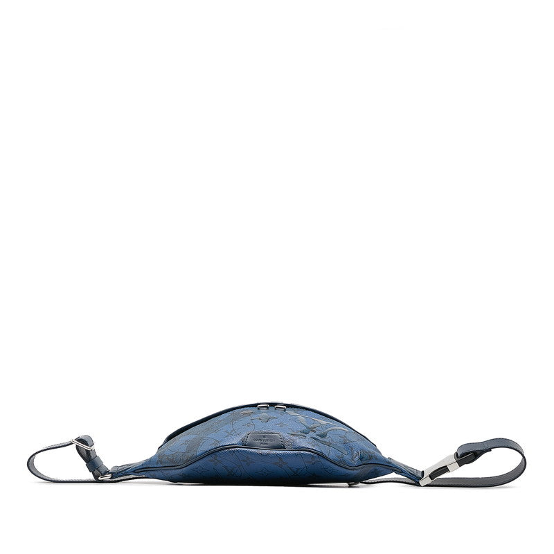 Louis Vuitton Monogram Aqua garden Discovery Bum Bag PM Body Bag M22576 Blue PVC Leather