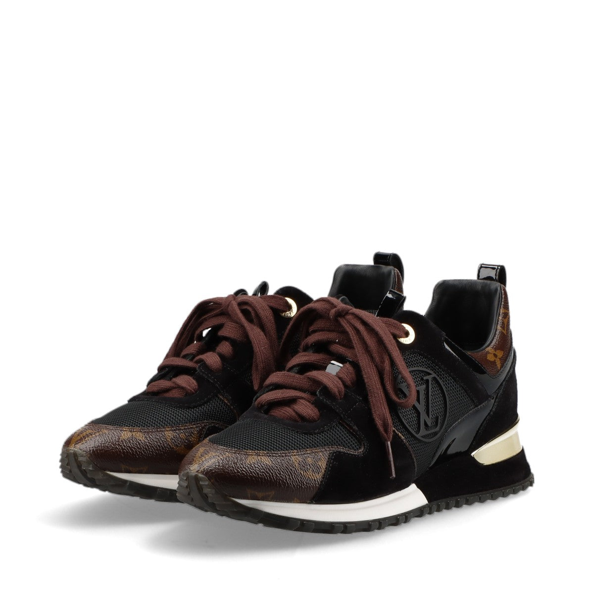 Louis Vuitton Runwayline 18 Years MeshLeather Trainers 37.5  Black×Brown CL0188 Monogram  Bag