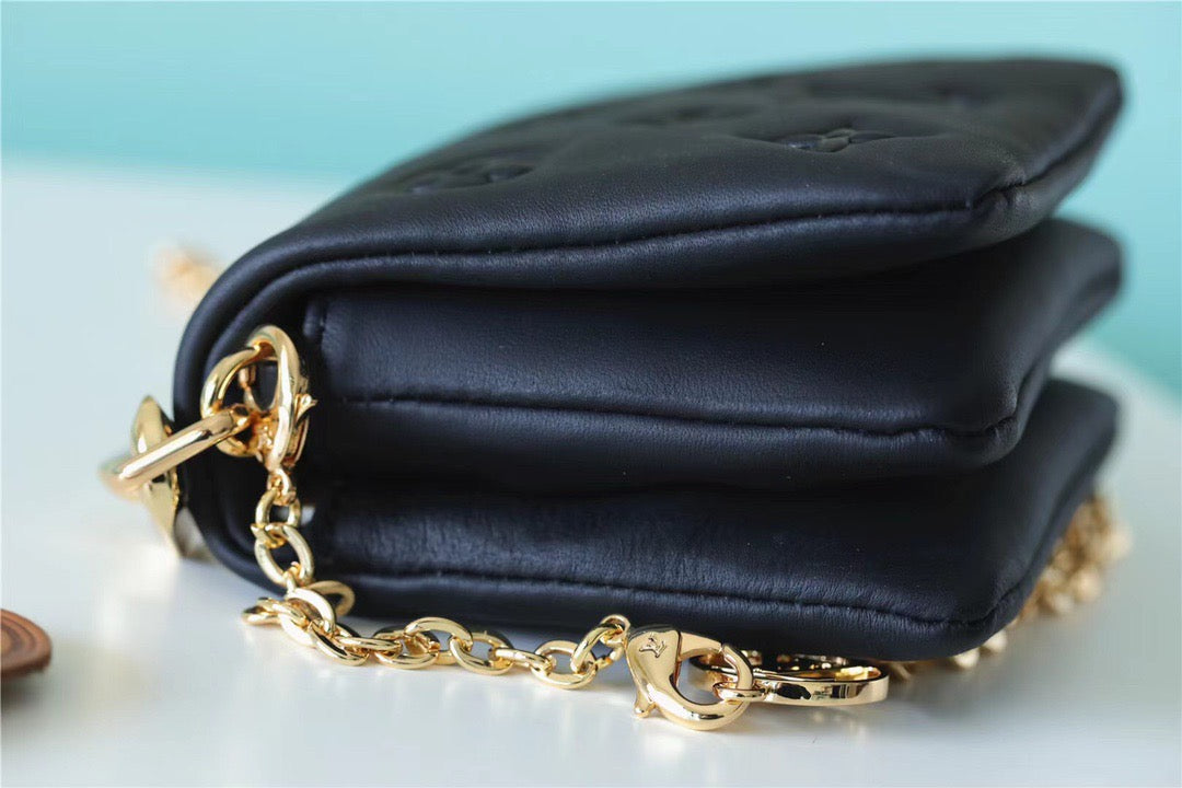 LV Beltbag Coussin Monogram Black For Women, WomenÃ¢â‚¬â„¢s Handbags, Shoulder And Crossbody Bags 5.1in/13cm LV