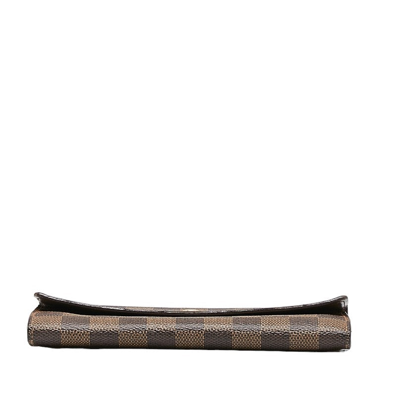 Louis Vuitton Damiere Portfolio Sarah Long Wallet N61734 Brown PVC Leather  Louis Vuitton Long Wallet