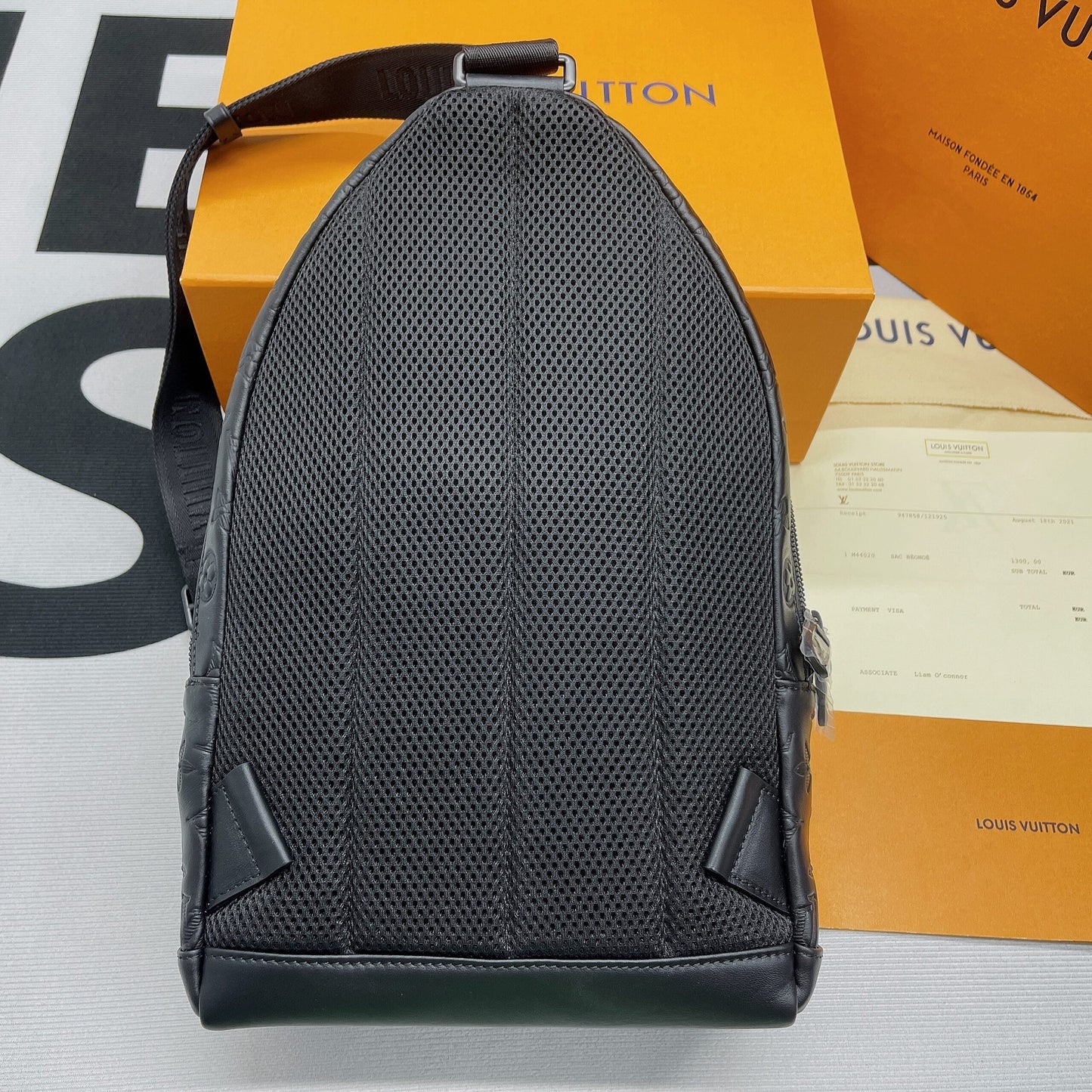 LV RaGLAMIr Slingbag Monogram Shadow Black For Men, Backpacks 16.5in/42cm LV M46107
