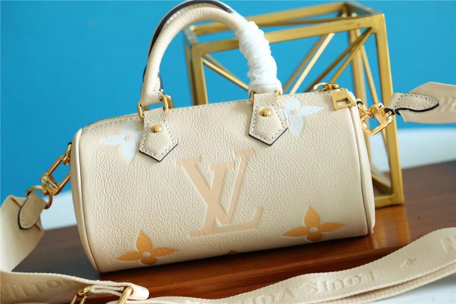 LV Papillon GLAMI Monogram Empreinte Beige For Women, WomenÃ¢â‚¬â„¢s Bags, Shoulder And Crossbody Bags 7.9in/20cm LV