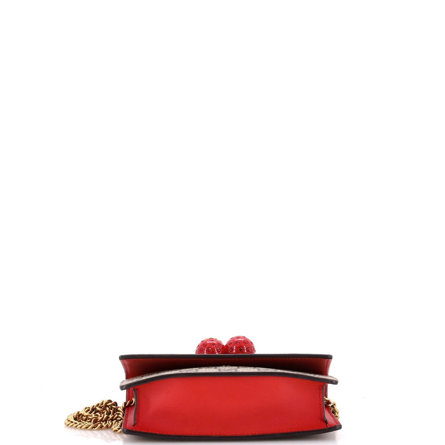 Cherries Wallet on Chain GG Coated Canvas Mini