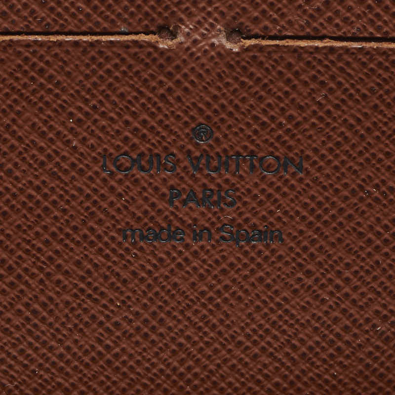 Louis Vuitton Monogram  Wallet Round  Long Wallet M60017 Brown PVC Leather  Louis Vuitton