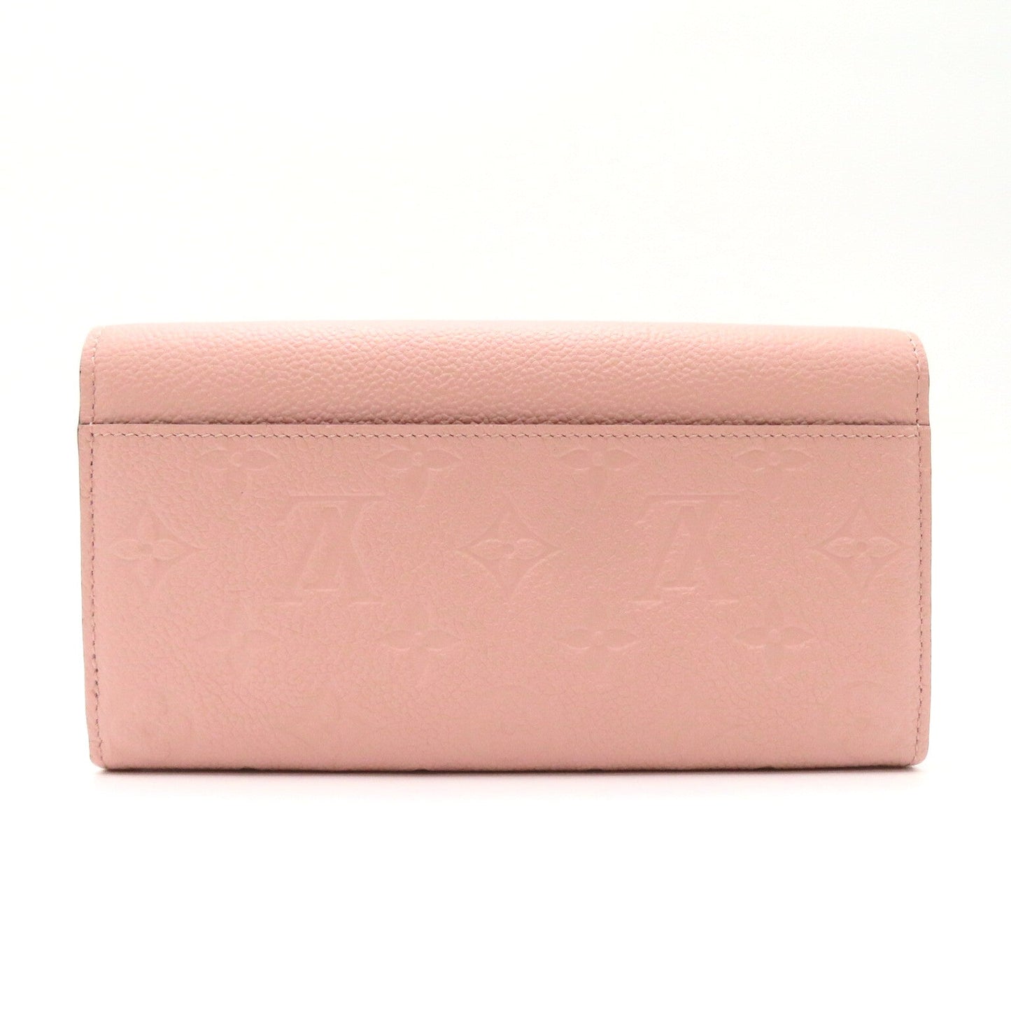 Louis Vuitton Portefolio Sarah Double Fold Wallet Leather Monogram Emplant  Pink M61291