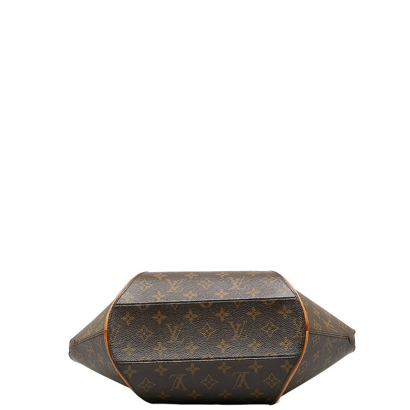 Louis Vuitton Monogram Ellipse MM Handbag M51126 Brown PVC Leather  Louis Vuitton