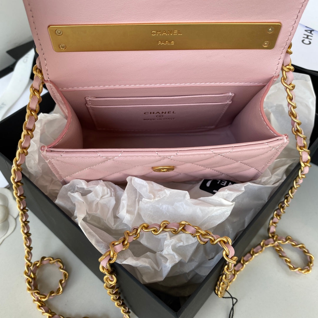 CHL Clutch With Chain Gold Hardware PiNike For Women Handbags, Shoulder Bags 5.7in/14.5cm