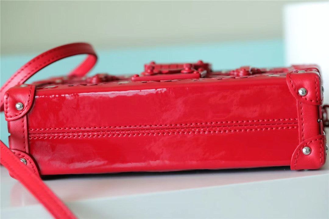 LV Petite Malle Monogram Red For Women, WomenÃ¢â‚¬â„¢s Handbags, Shoulder And Crossbody Bags 7.9in/20cm LVÃ‚Â 