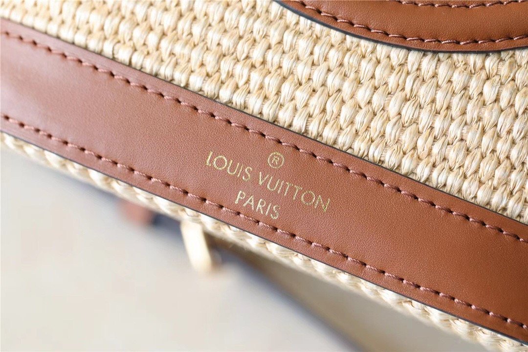 LV Petit Bucket Raffia Caramel Brown For Women, WomenÃ¢â‚¬â„¢s Bags, Shoulder And Crossbody Bags 9.4in/24cm LV M59961