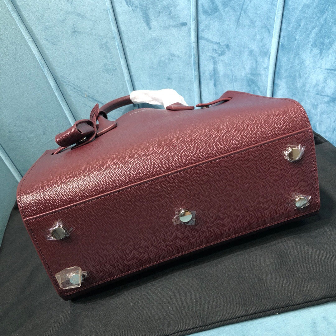 GLAMI Sac De Jour Baby In Shiny Burgundy For Women 10.2in/26cm YSL