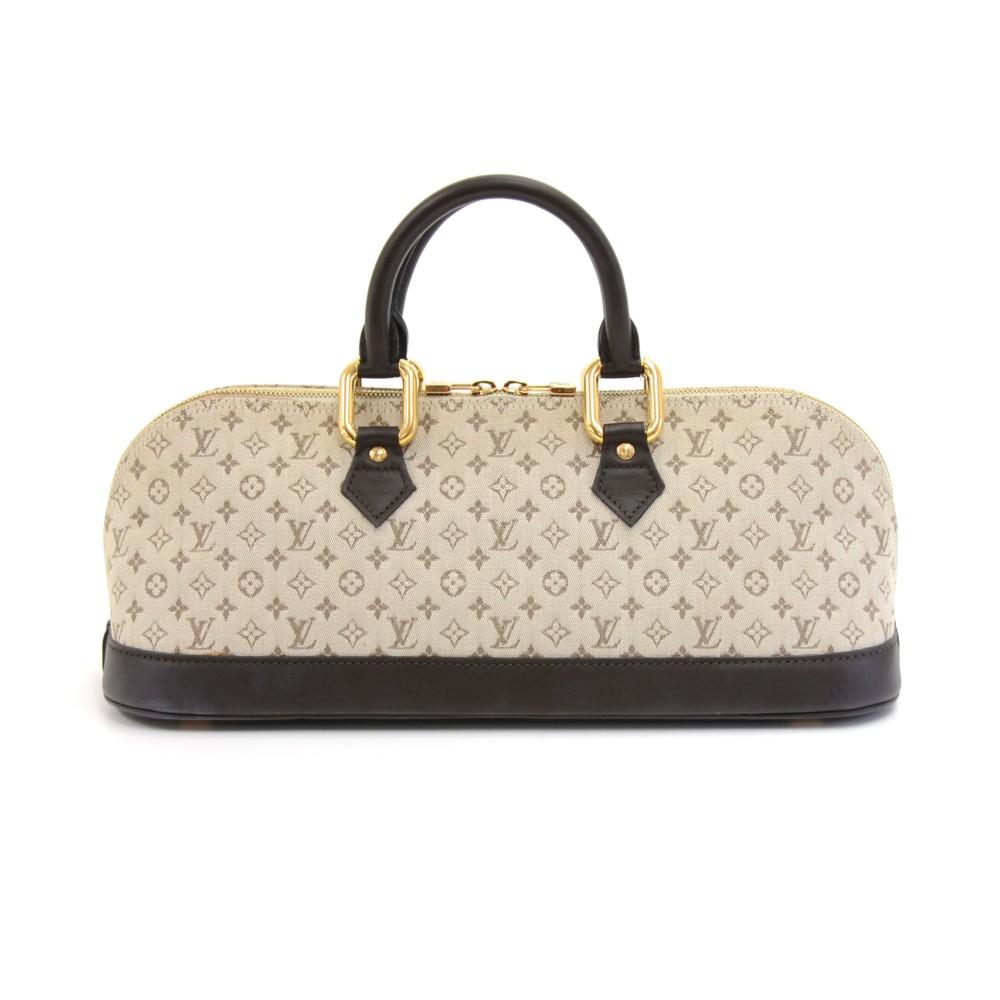Louis Vuitto Alma Long Mini Lin Canvas Handbag